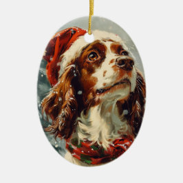 Ornamento De Cerâmica Cavalier King Charles Spaniel Natal