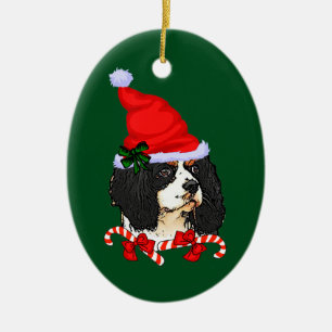 Ornamento De Cerâmica Cavalier King Charles Spaniel Natal