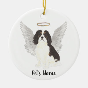 Ornamento De Cerâmica Cavalier King Charles Spaniel Tricolor Simpatia 