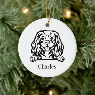 Ornamento De Cerâmica Cavalier King Charles Spaniels cão