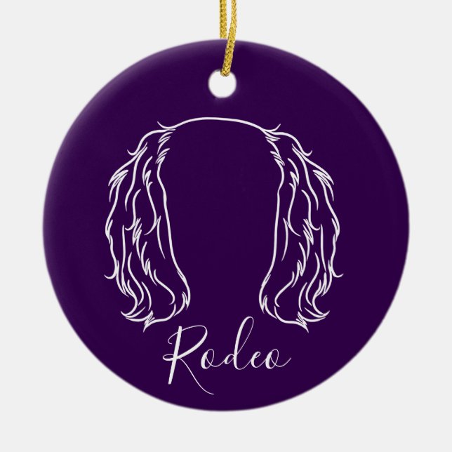 Ornamento De Cerâmica Cavalier Ornament (Paw Prints) (Frente)