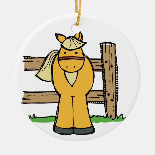 Ornamento De Cerâmica Cavalo (Frente)