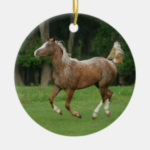 Ornamento De Cerâmica Cavalo Appaloosa Correndo