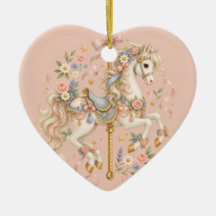 Ornamento De Cerâmica Cavalo de Carrossel Fofo Arte Vintage