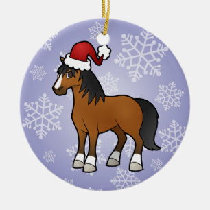 Ornamento De Cerâmica Cavalo de Natal