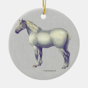 Ornamento De Cerâmica Cavalo de Percheron
