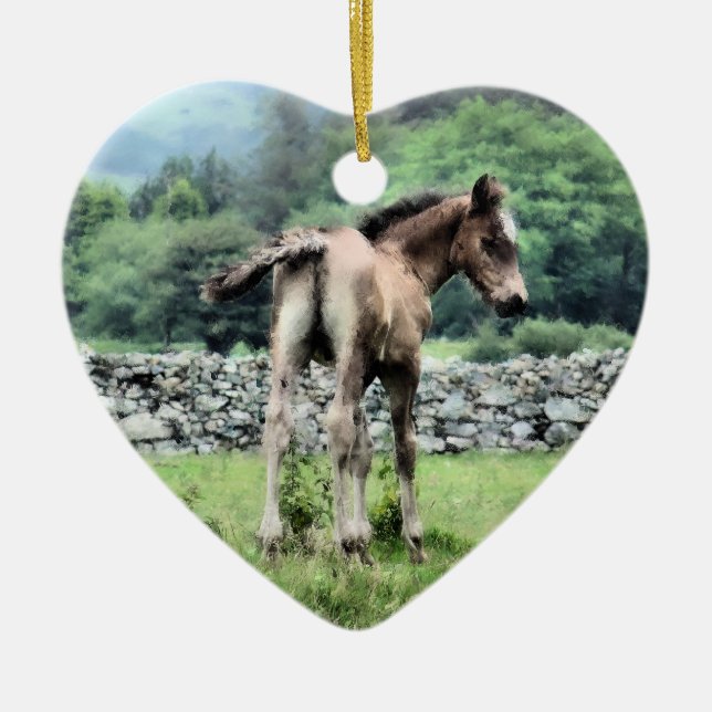 ORNAMENTO DE CERÂMICA CAVALOS (Frente)