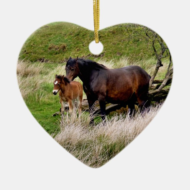 ORNAMENTO DE CERÂMICA CAVALOS (Frente)