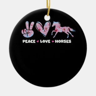 Ornamento De Cerâmica Cavalos de Amor pela Paz Cavalo Foguete Lover H