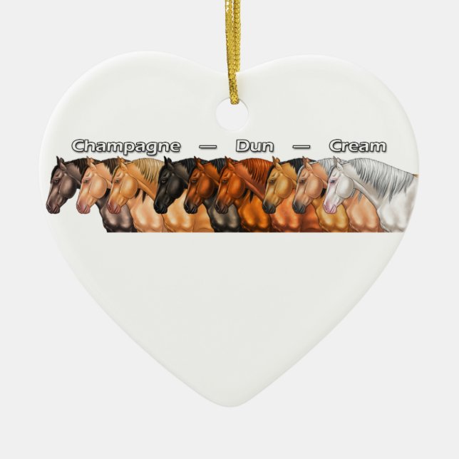 Ornamento De Cerâmica Cavalos diluídos (Frente)