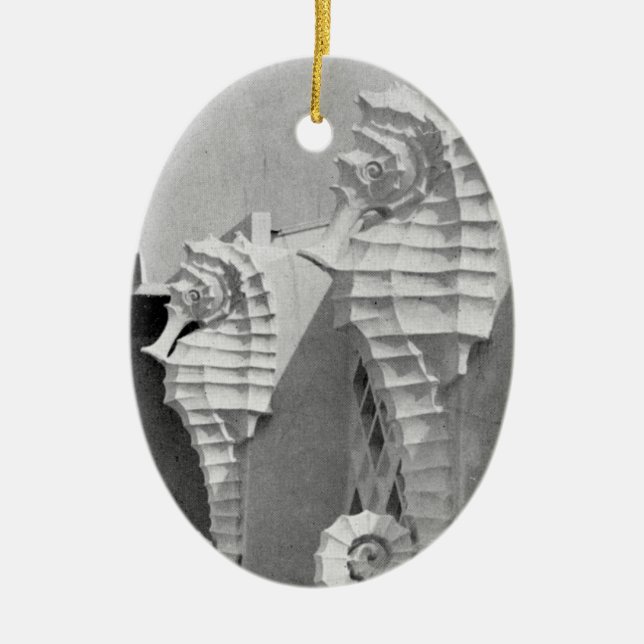 Ornamento De Cerâmica Cavalos do Mar de Sarasota (Frente)