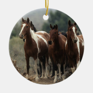 Ornamento De Cerâmica Cavalos selvagens 7 do mustang