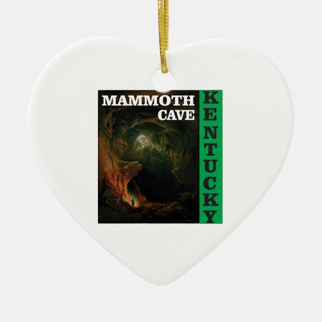 Ornamento De Cerâmica Caverna gigantesca verde Kentucky (Frente)