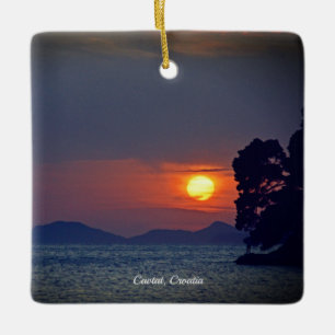 Ornamento De Cerâmica Cavtat, vista croata de Férias Sunset