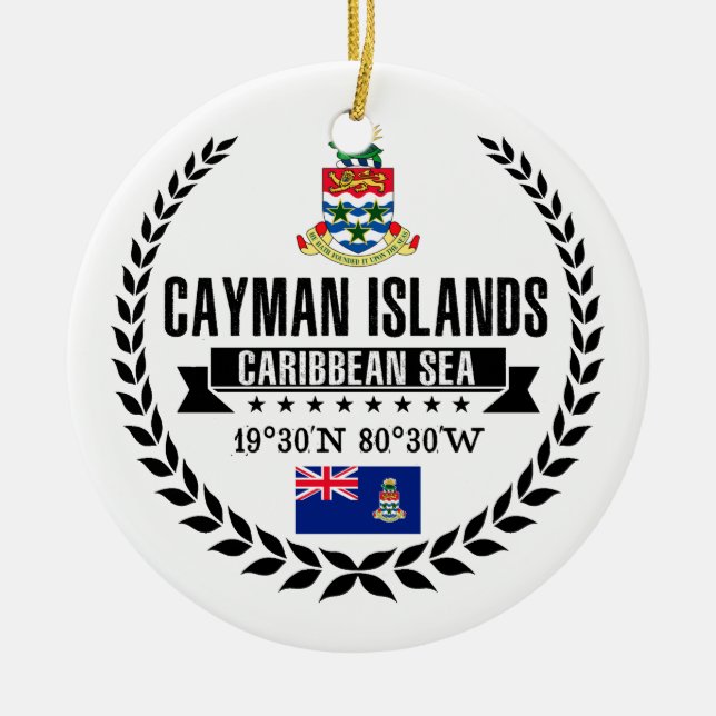 Ornamento De Cerâmica Cayman Islands (Frente)