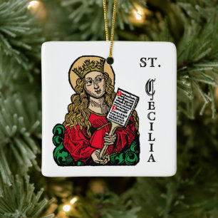 Ornamento De Cerâmica Cecilia com Hymn Conselho (Nuremberg)