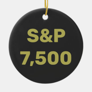Ornamento De Cerâmica Celebração do Nível 7.500 do Índice de Mercado de 