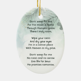 Ornamento De Cerâmica Celebração Memorial de Fotos da Vida