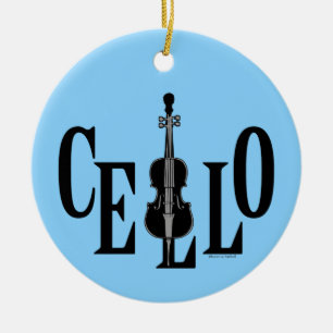 Ornamento De Cerâmica Cello Em Cello