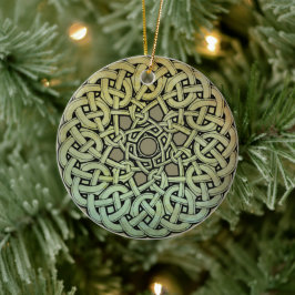 Ornamento De Cerâmica Celtic Knotwork Mandala