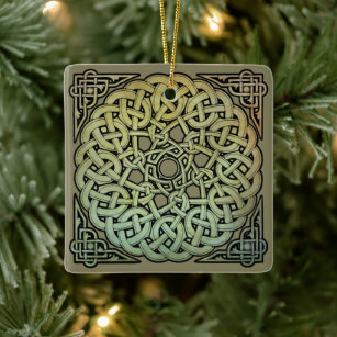 Ornamento De Cerâmica Celtic Knotwork Mandala