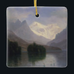 Ornamento De Cerâmica Cena da montanha<br><div class="desc">Cena da montanha por imagens de Bridgeman do © de Albert Bierstadt</div>