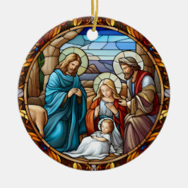 Ornamento De Cerâmica Cena da Natal