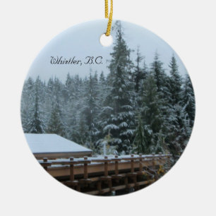 Ornamento De Cerâmica Cena de neve em Whistler, B.C.