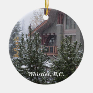 Ornamento De Cerâmica Cena de neve em Whistler, B.C.