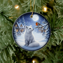 Ornamento De Cerâmica Cena Festiva de Natal Encantadora