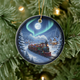 Ornamento De Cerâmica Cena Festiva de Natal Encantadora