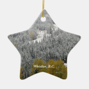 Ornamento De Cerâmica Cena nevada em Whistler, B.C.
