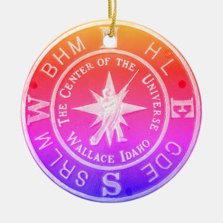 Ornamento De Cerâmica Centro do Universo em Wallace Idaho V2