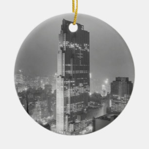 Ornamento De Cerâmica Centro e RCA de Rockefeller que constroem a Nova