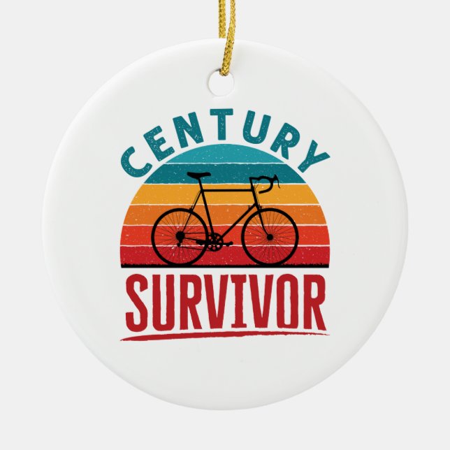 Ornamento De Cerâmica Century Survivor 100 Miles Club (Frente)