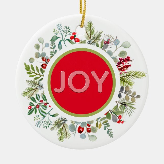 Ornamento De Cerâmica Cera Personalizável da Extreme de Aquarela Simples (Frente)