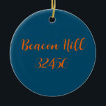 Ornamento De Cerâmica Cerâmica Beacon Hill - Ornament Coast Esquecido<br><div class="desc">Estilo: Ornamento de Círculos Cerâmicos Traga muito mais alegria de férias para sua árvore com um ornamento cerâmico personalizado. Adicione fotos de família, amigos e uma mensagem pessoal aos dois lados deste ornamento. Um fio de ouro torna fácil pendurar esta fantástica marca de sempre. Dimensões: Diâmetro: Espessura de 2, 87":...</div>