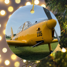 Cerâmica de Natal Personalizada de Avião de Aviaçã