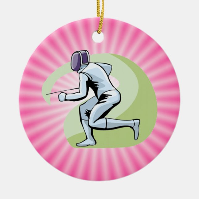 Ornamento De Cerâmica Cerca Rosa (Frente)