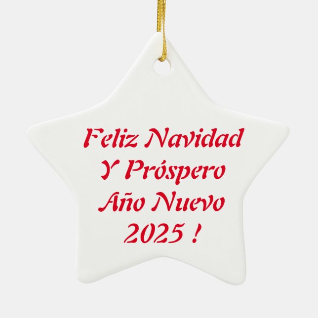 Ornamento De Cerâmica Ceremonia de Cerezo de Navidad Adorno Ceramic Orna (Verso)