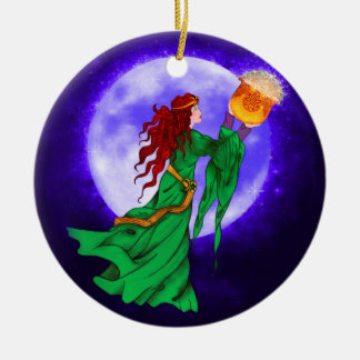 Ornamento De Cerâmica Cerridwen Celtic Wiccan Yule Ornament
