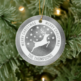 Ornamento De Cerâmica Cerveja Branca - Folha De Cinza Silver Faux (Folha