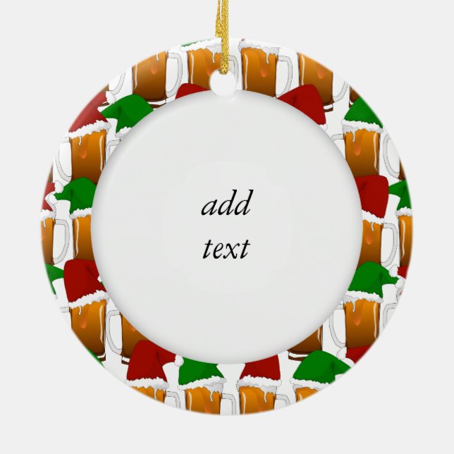 Ornamento De Cerâmica Cerveja de Natal (Traseira)