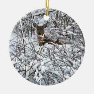 Ornamento De Cerâmica Cervos da neve