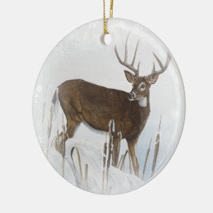Ornamento De Cerâmica Cervos de Whitetail