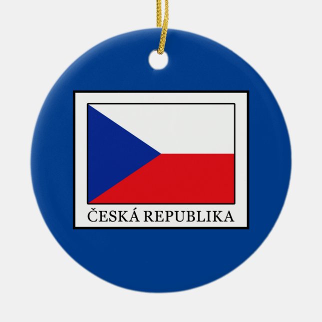 Ornamento De Cerâmica Ceska Republika (Frente)