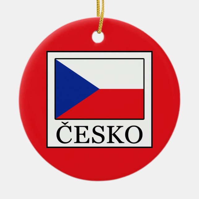 Ornamento De Cerâmica Česko (Frente)
