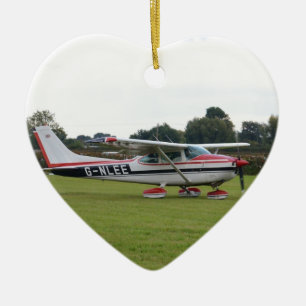 Ornamento De Cerâmica Cessna 182Q