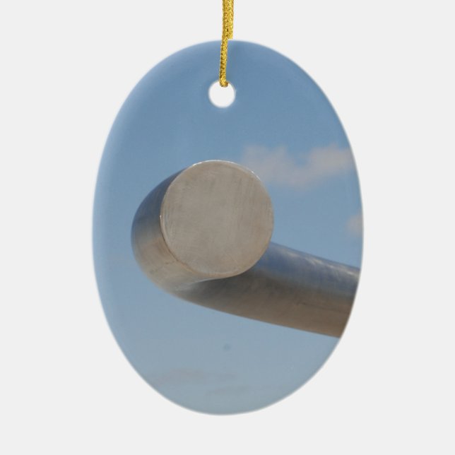 Ornamento De Cerâmica Céu Azul Metálico (Frente)