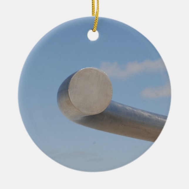 Ornamento De Cerâmica Céu Azul Metálico (Frente)